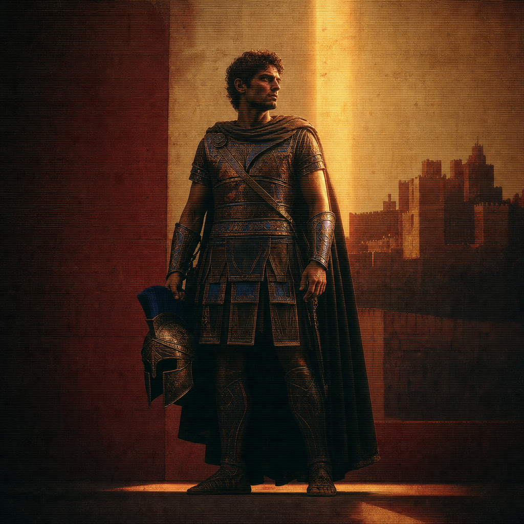 Illuminated portrait of Hector, Defender of Troy