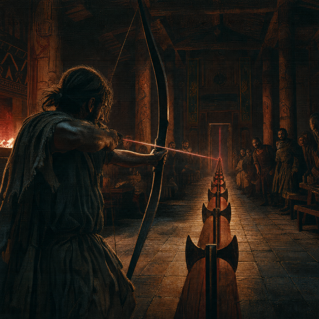 Narrative plate: The Test of the Bow